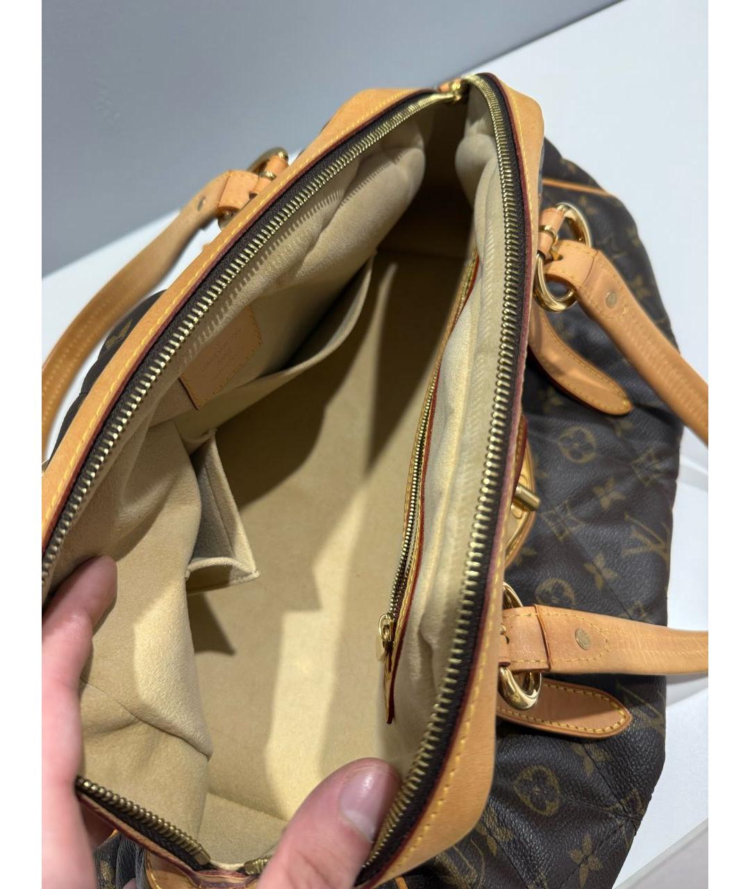 LOUIS VUITTON Коричневая сумка с короткими ручками, фото 4