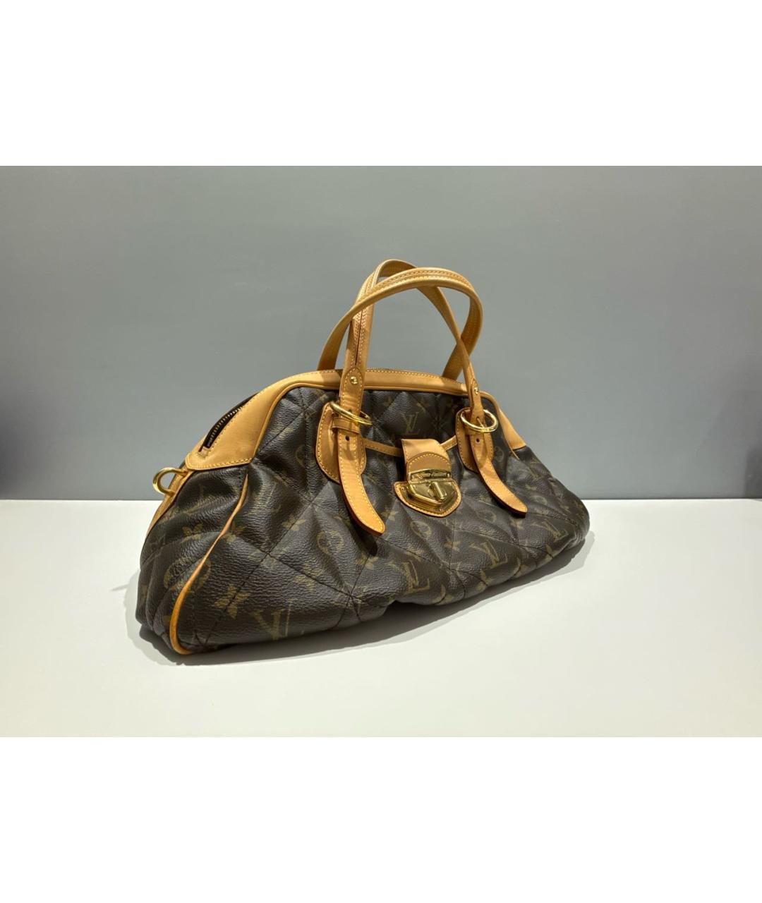 LOUIS VUITTON Коричневая сумка с короткими ручками, фото 2