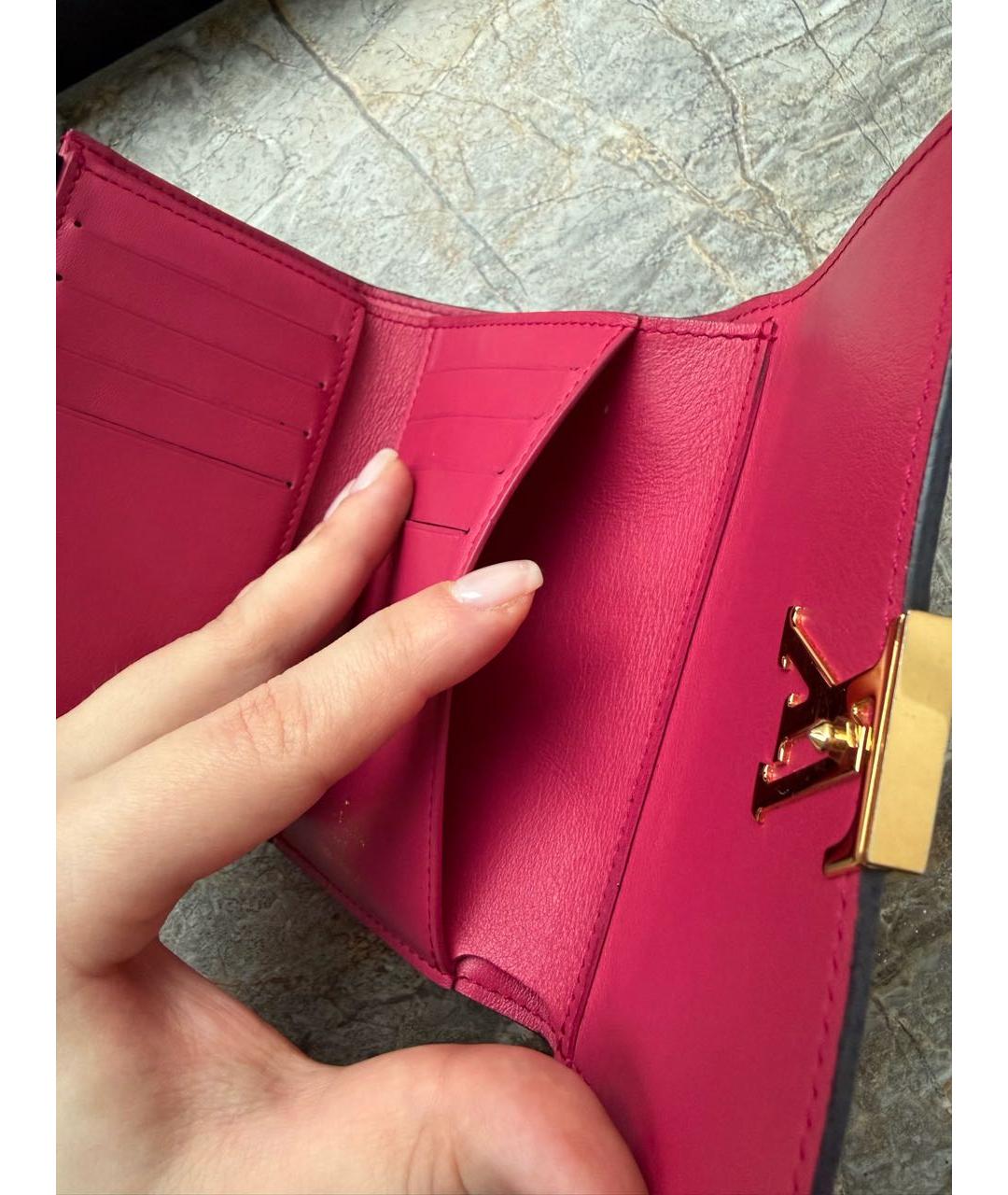 LOUIS VUITTON Темно-синий кожаный кошелек, фото 4