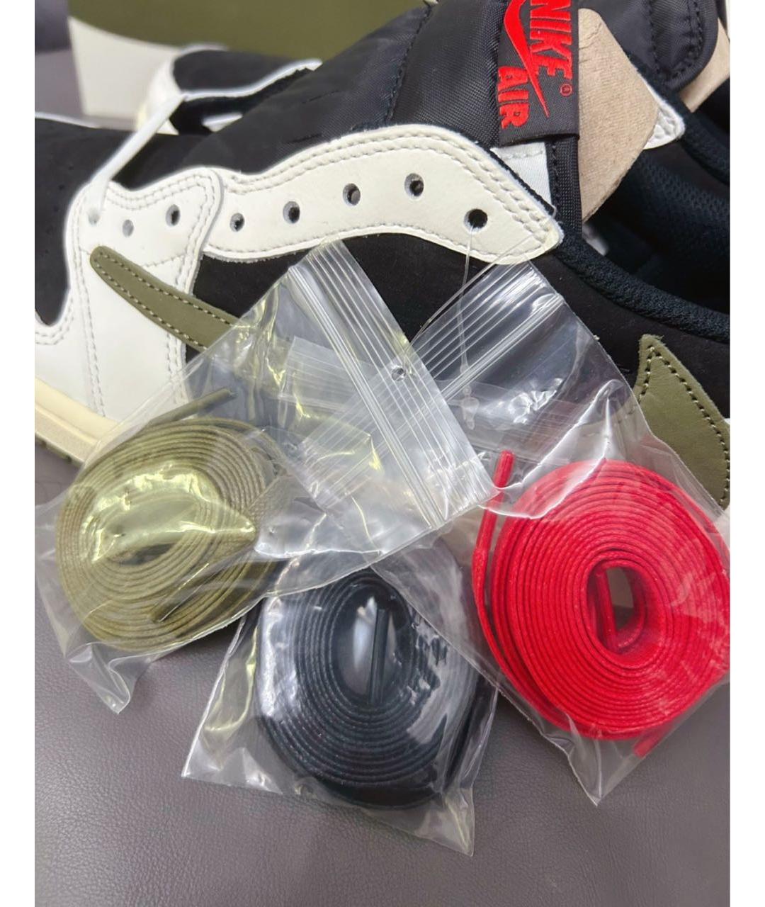 JORDAN Зеленые кожаные низкие кроссовки / кеды, фото 8