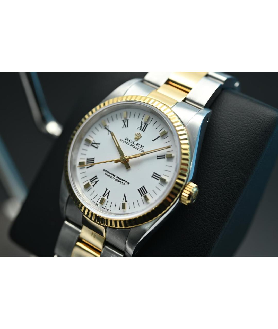 ROLEX Белые часы из желтого золота, фото 3