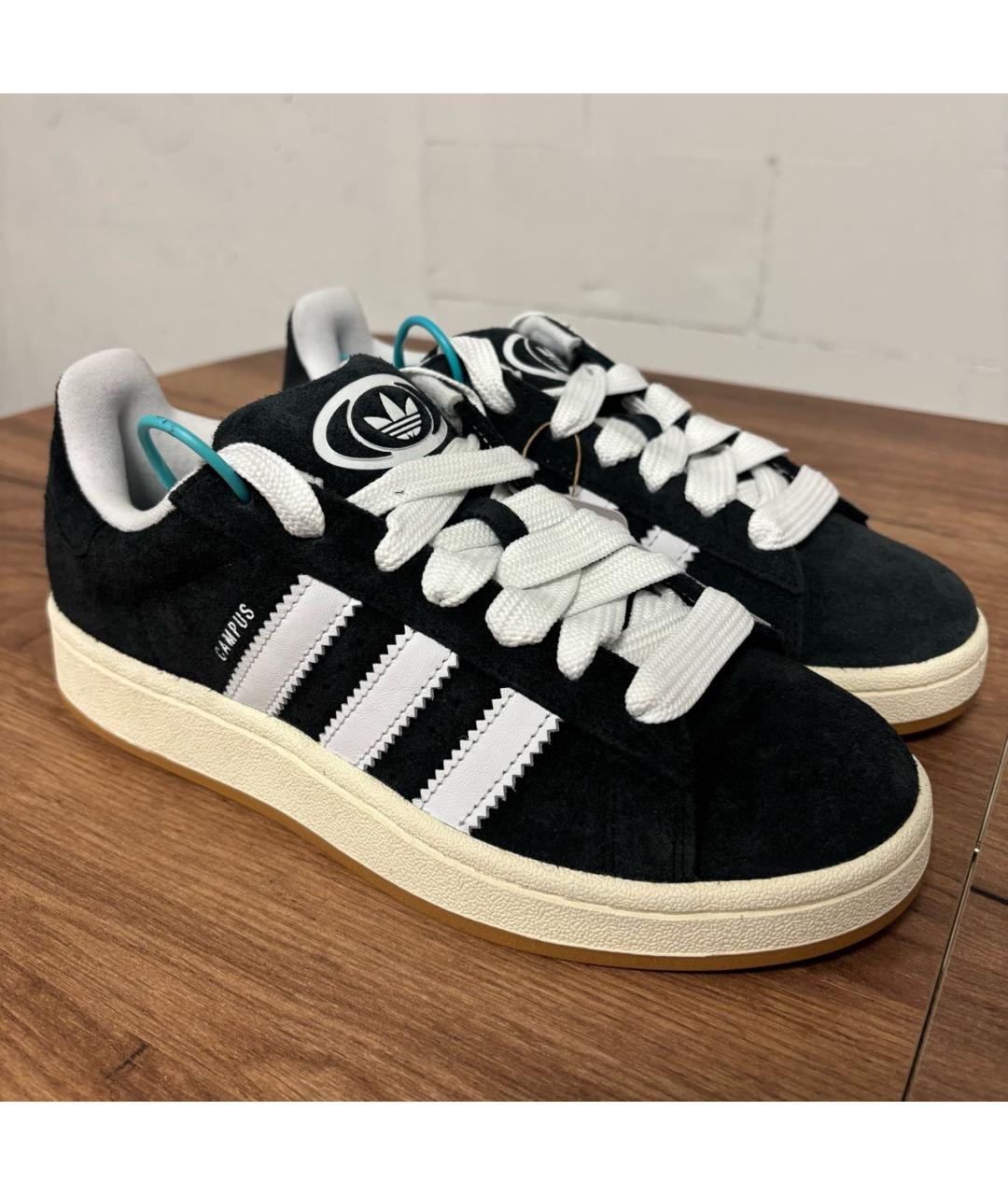 ADIDAS Черные замшевые кроссовки, фото 2