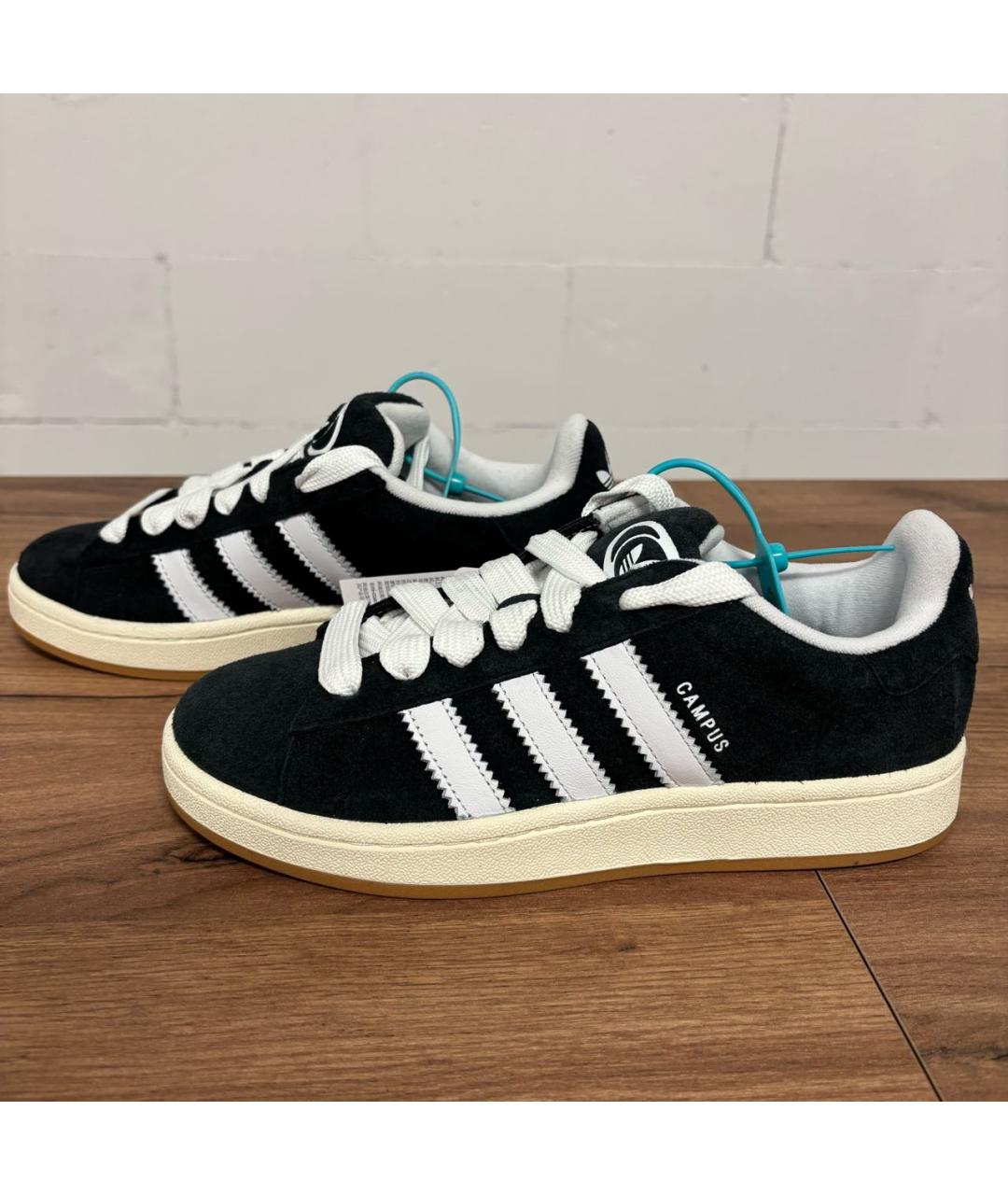 ADIDAS Черные замшевые кроссовки, фото 4