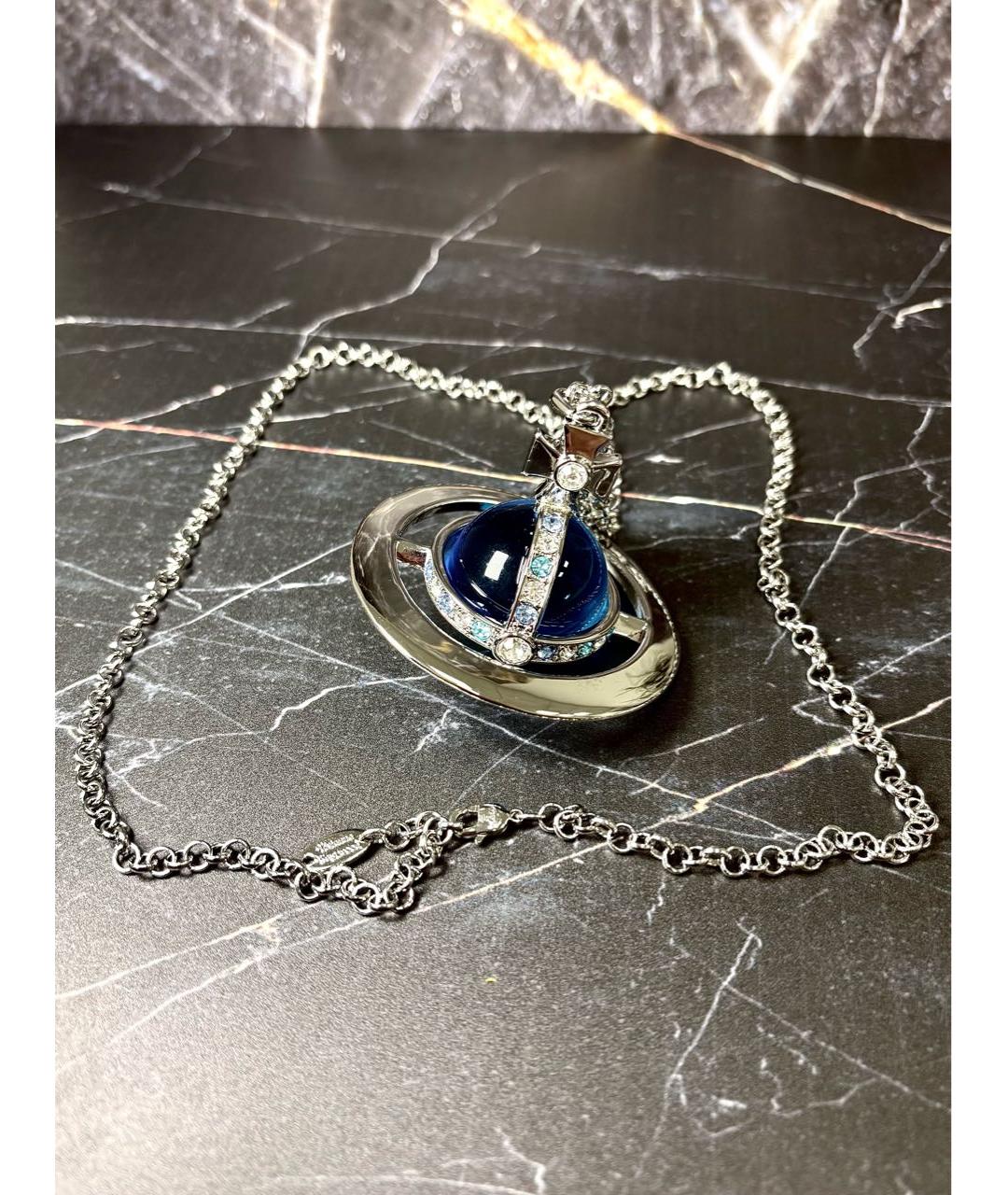 VIVIENNE WESTWOOD Голубой латунный кулон, фото 2