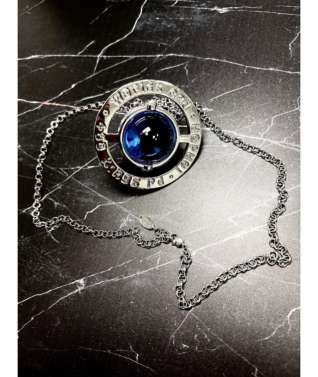 VIVIENNE WESTWOOD Голубой латунный кулон, фото 4