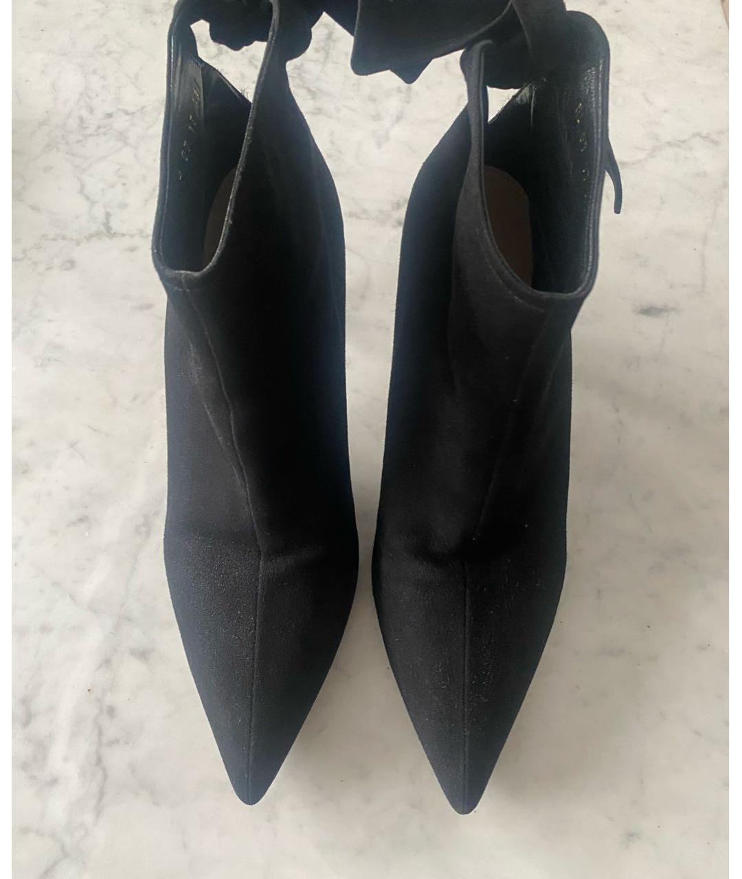 CHRISTIAN DIOR Черные замшевые ботильоны, фото 2