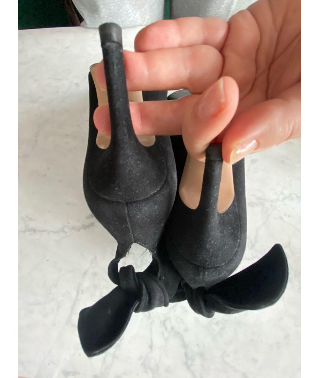 CHRISTIAN DIOR Черные замшевые ботильоны, фото 4