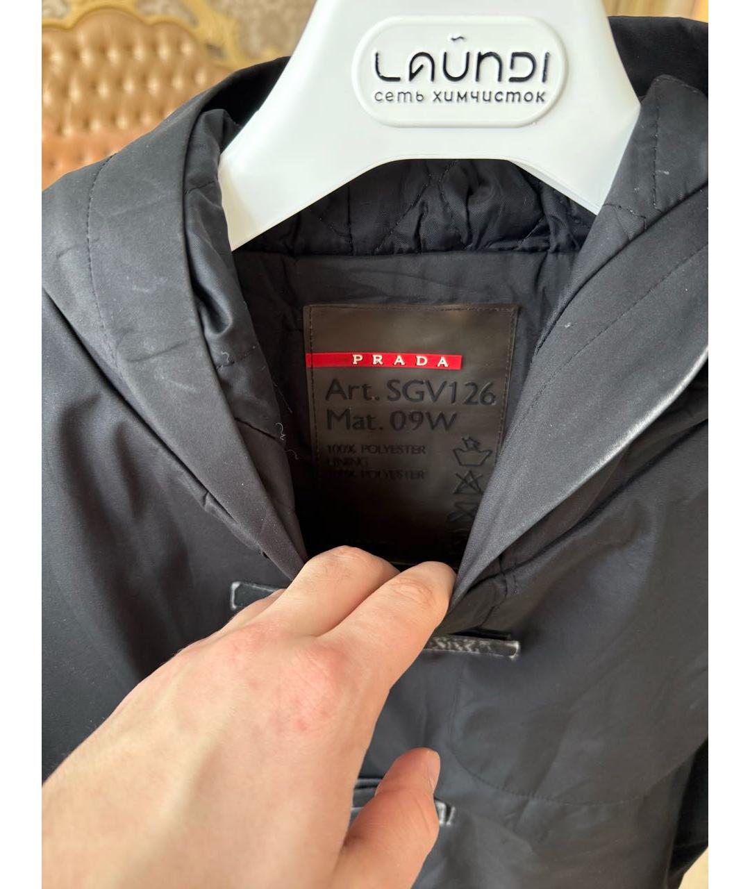 PRADA Черное пальто, фото 7