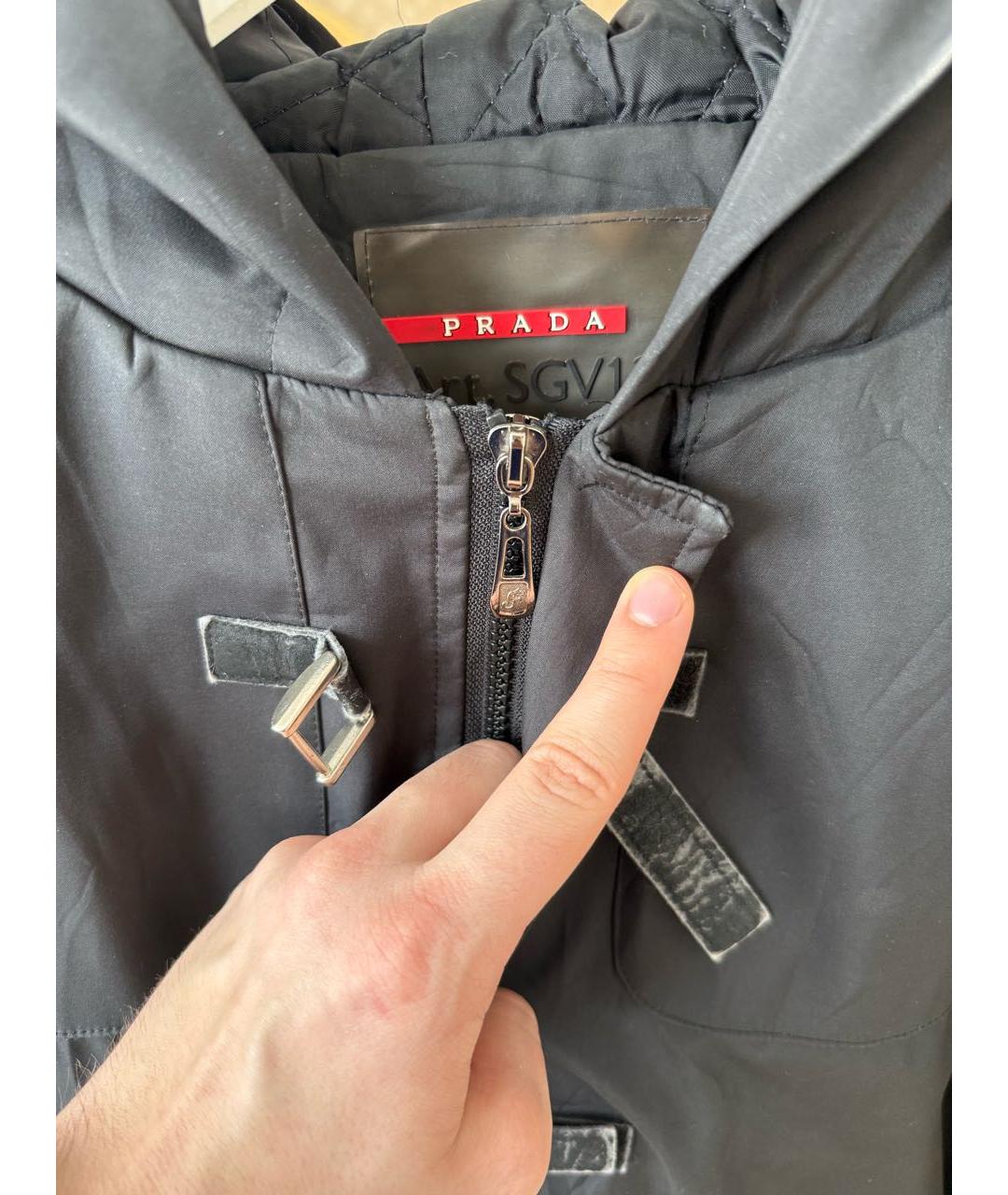 PRADA Черное пальто, фото 4