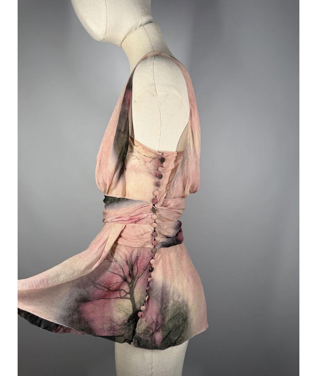 JOHN GALLIANO Мульти шелковая блузы, фото 6