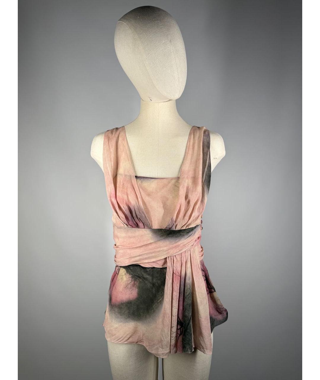 JOHN GALLIANO Мульти шелковая блузы, фото 9