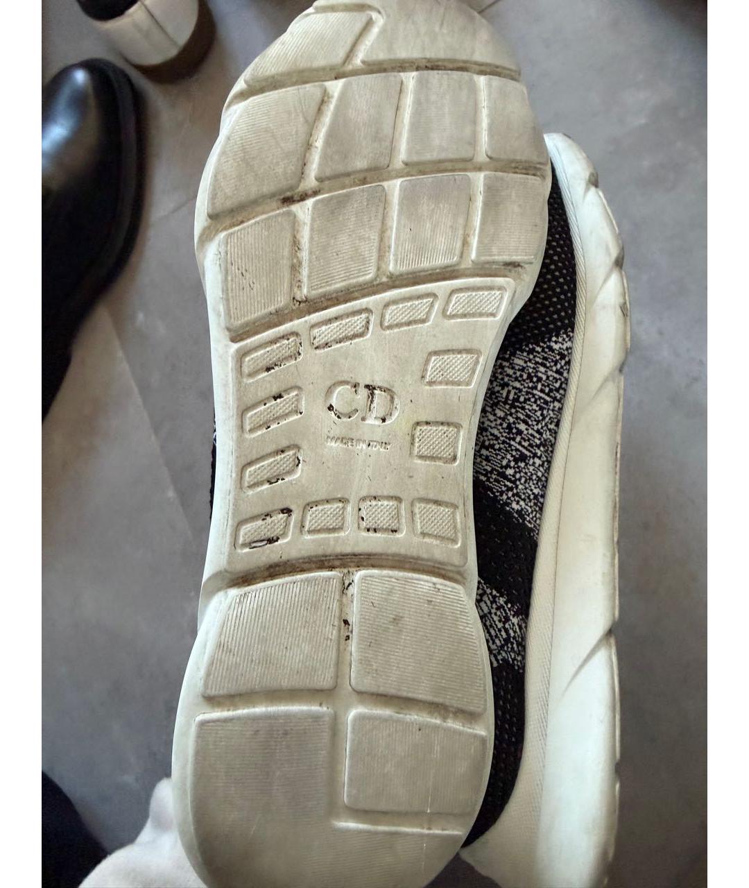 CHRISTIAN DIOR Черные текстильные высокие кроссовки / кеды, фото 7