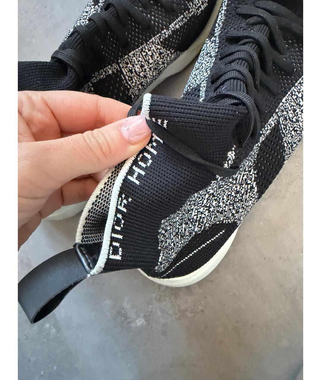 CHRISTIAN DIOR Черные текстильные высокие кроссовки / кеды, фото 5