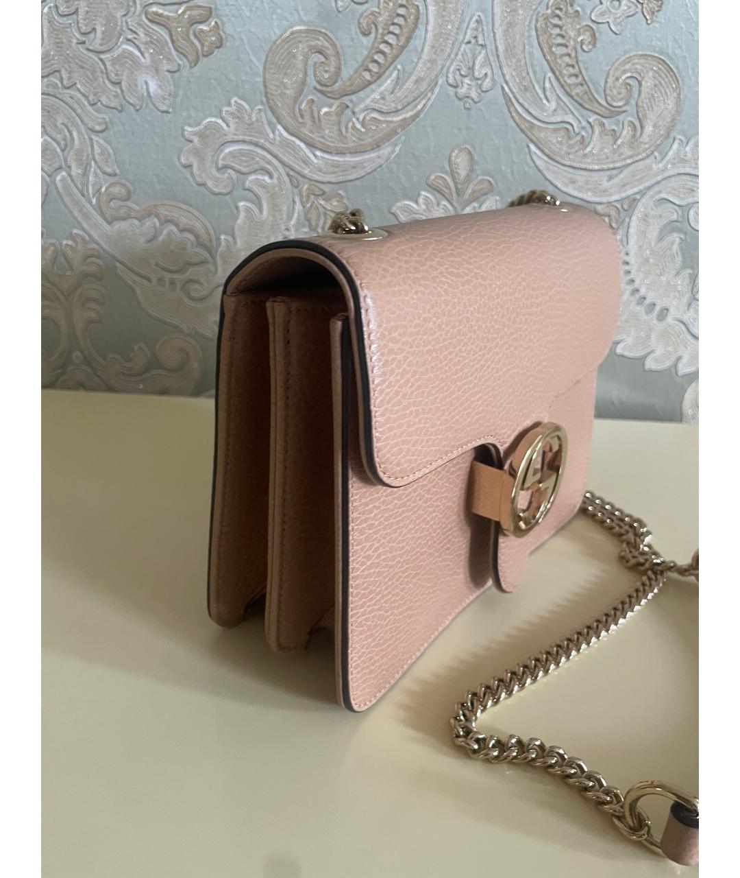 GUCCI Бежевая кожаная сумка через плечо, фото 2