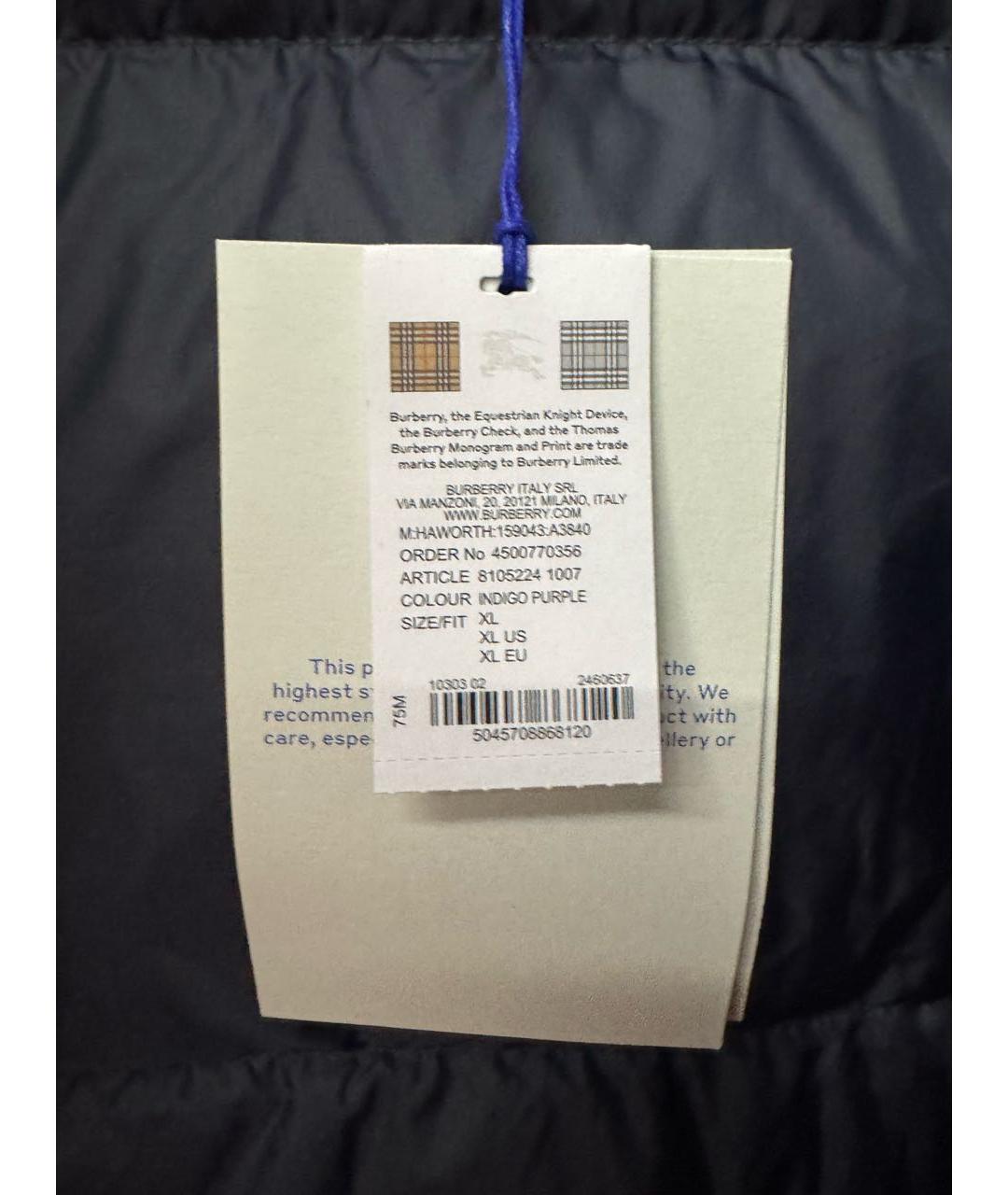 BURBERRY Черный пуховик, фото 5