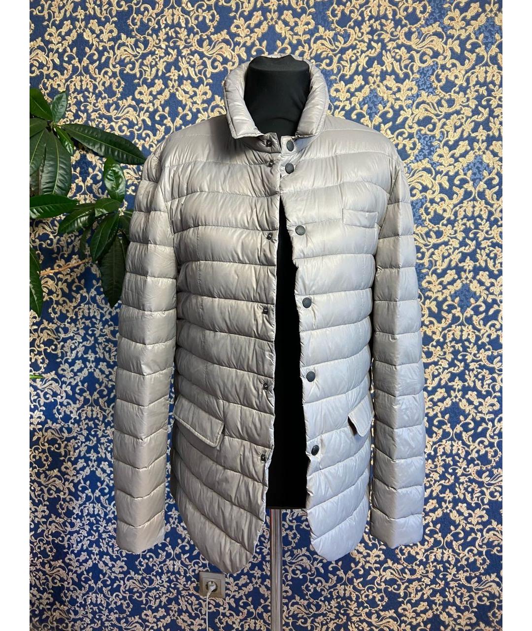 PATRIZIA PEPE Серый полиэстеровый пуховик, фото 2