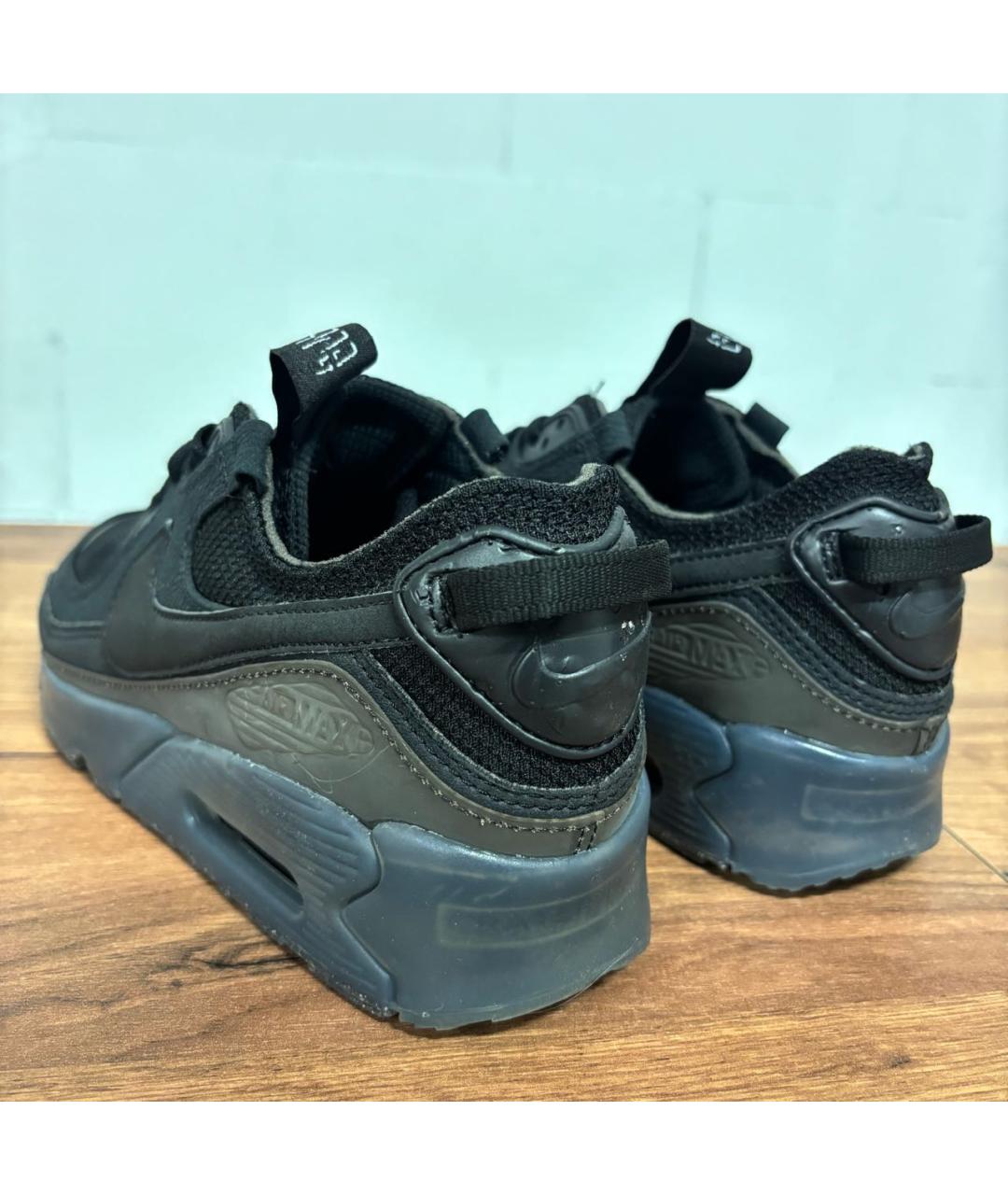 NIKE Черные текстильные низкие кроссовки / кеды, фото 4