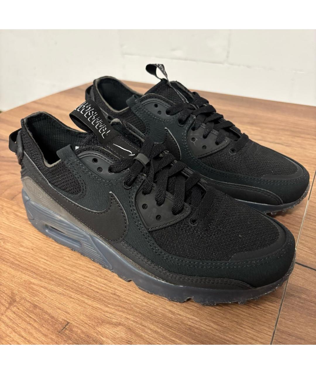 NIKE Черные текстильные низкие кроссовки / кеды, фото 2