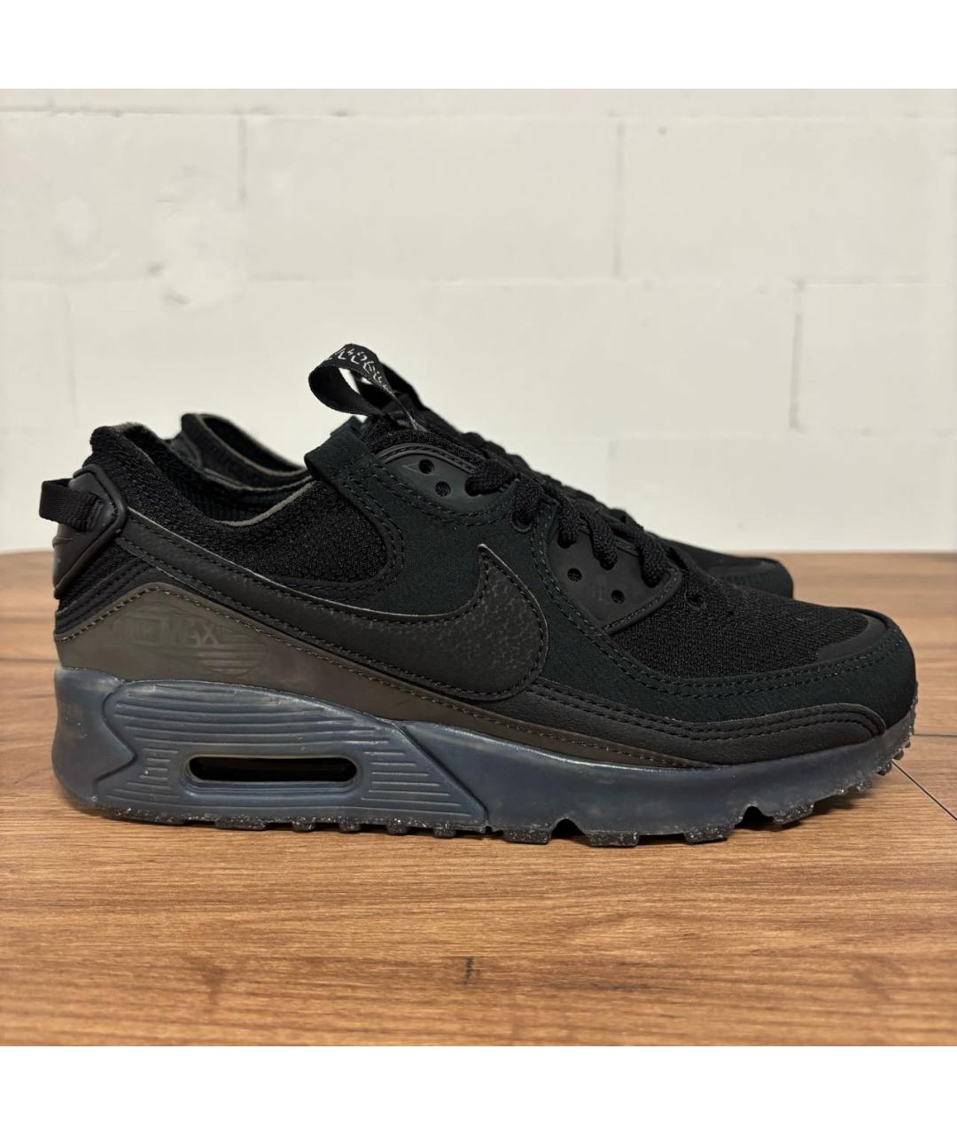 NIKE Черные текстильные низкие кроссовки / кеды, фото 5