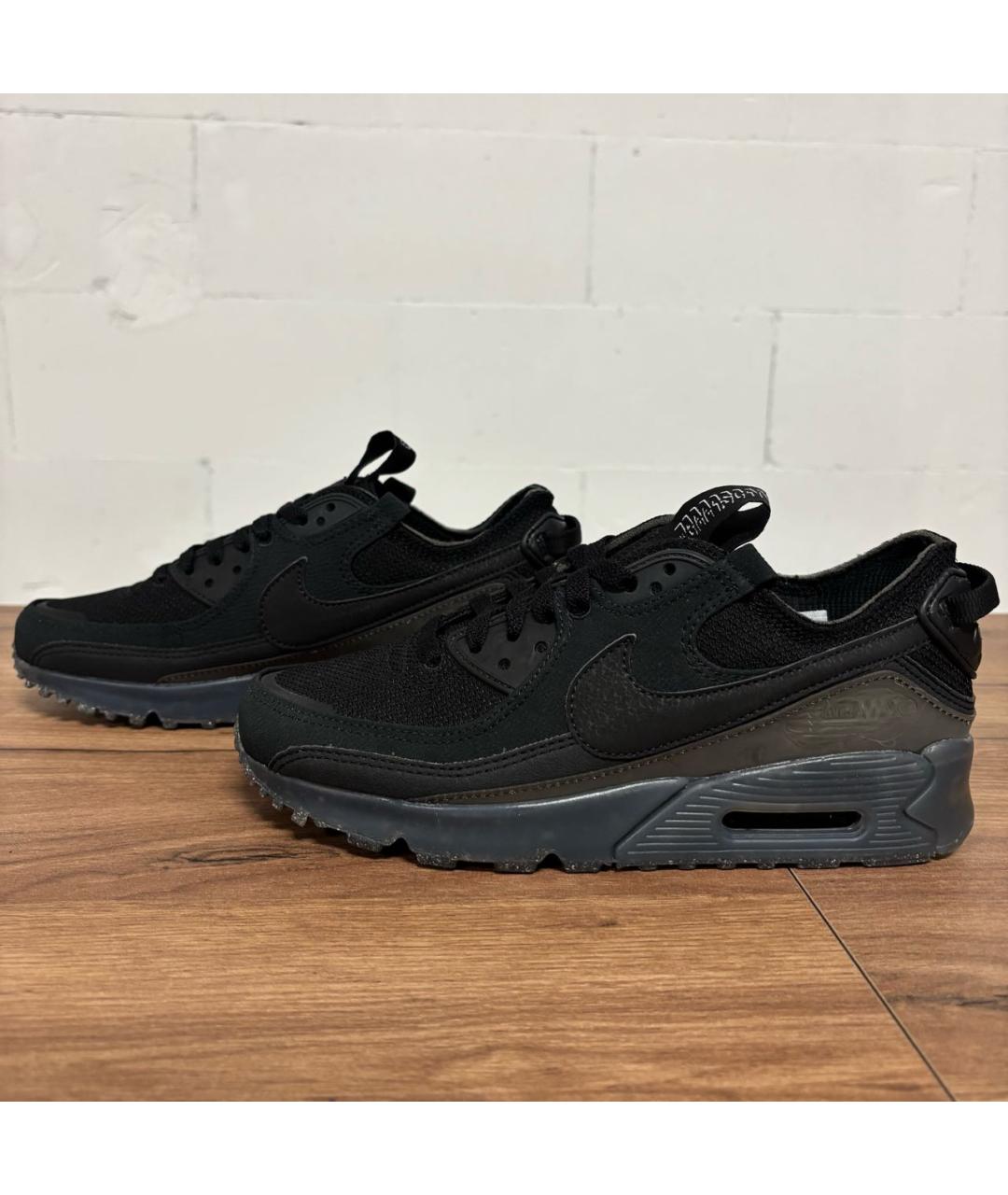 NIKE Черные текстильные низкие кроссовки / кеды, фото 3