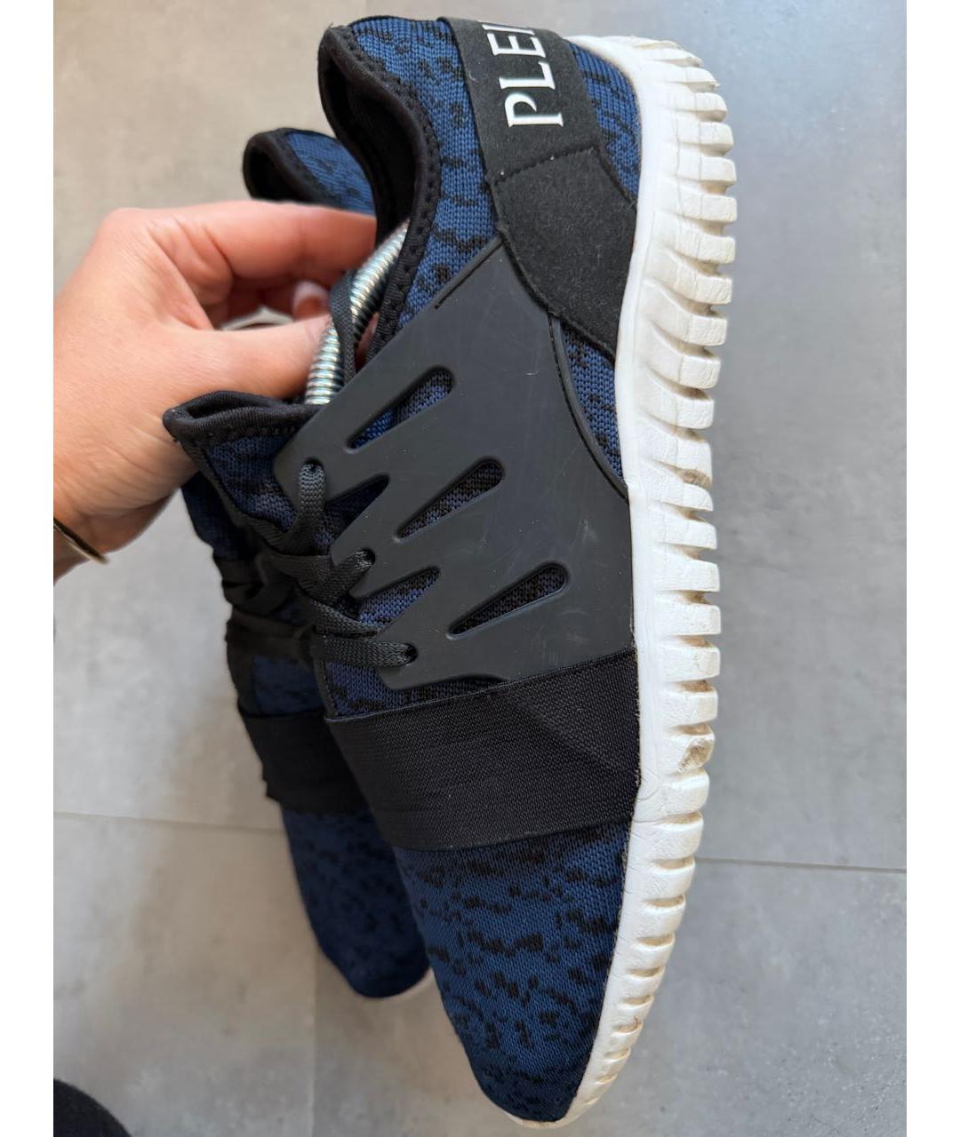 PHILIPP PLEIN Синие низкие кроссовки / кеды, фото 3