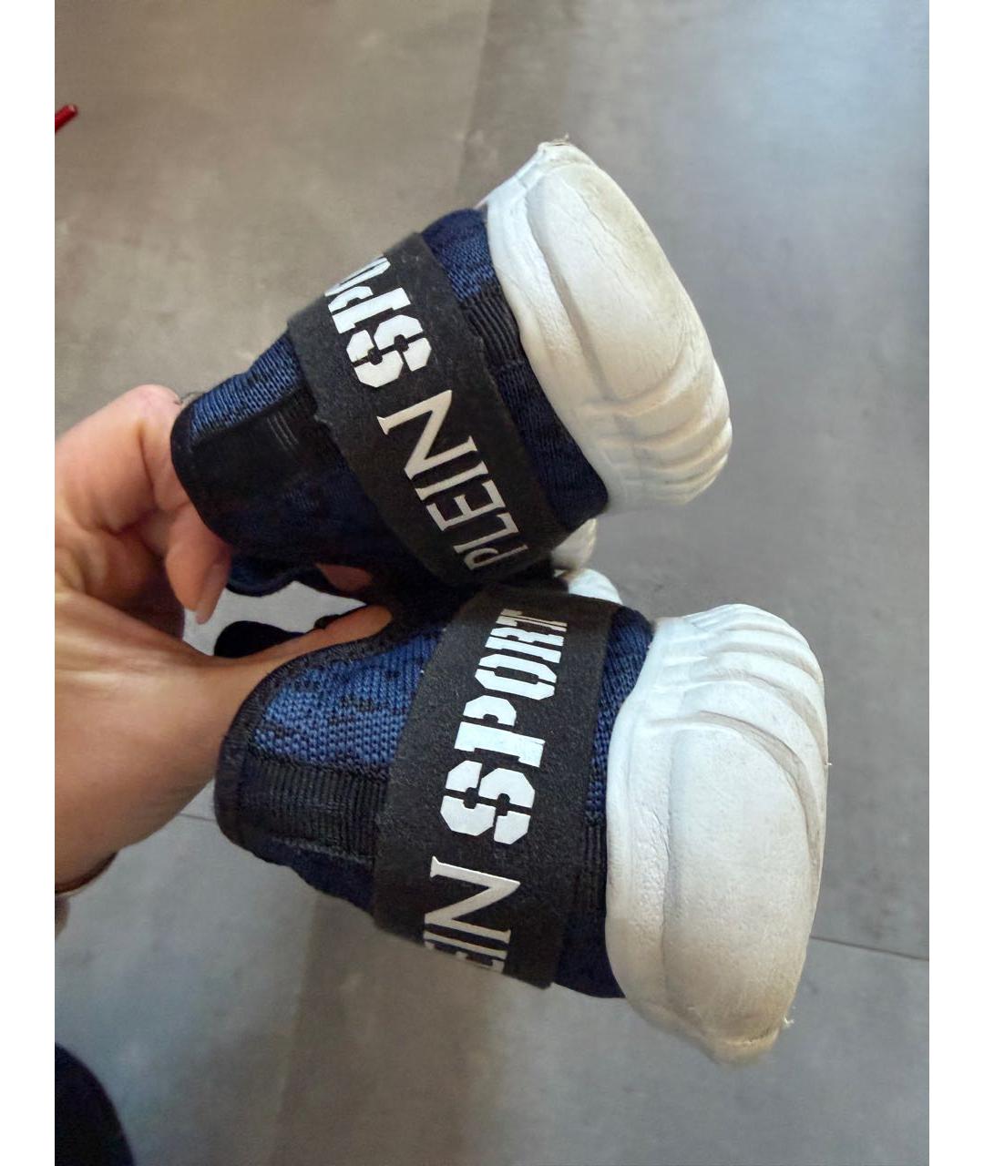 PHILIPP PLEIN Синие низкие кроссовки / кеды, фото 4