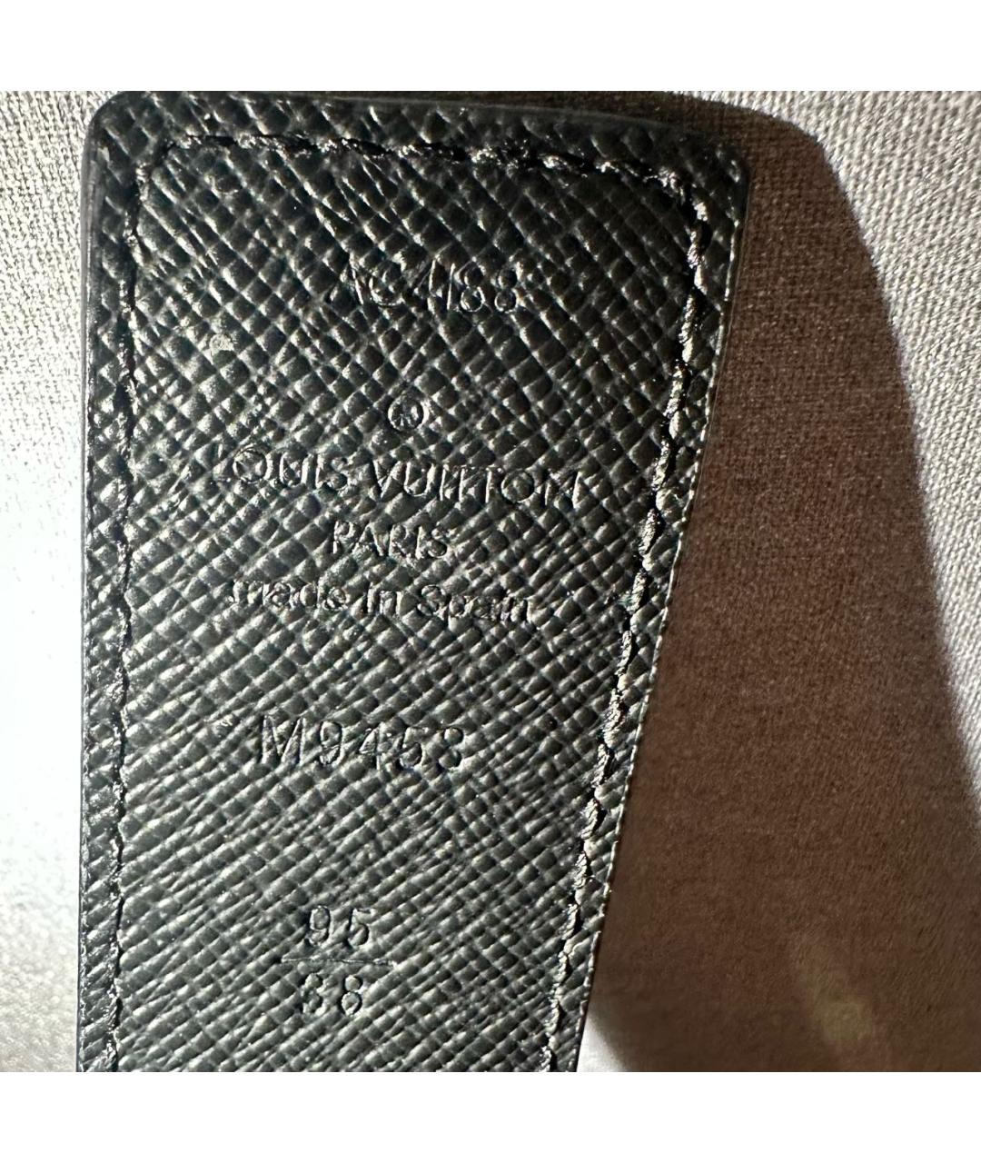 LOUIS VUITTON Коричневый кожаный ремень, фото 3