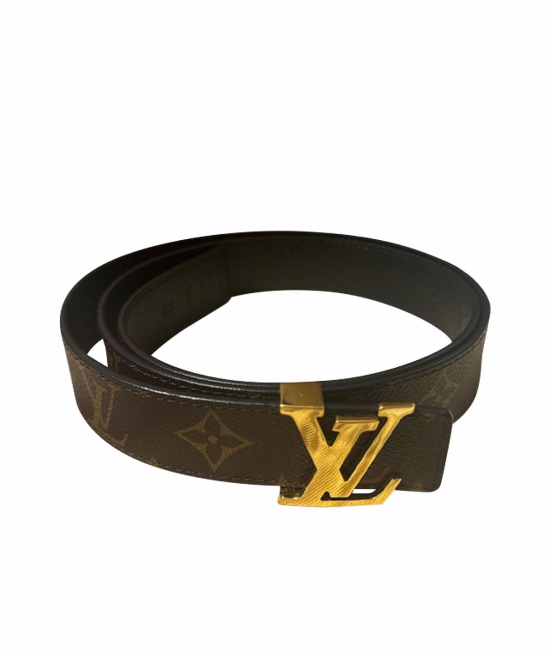 LOUIS VUITTON Коричневый кожаный ремень, фото 1