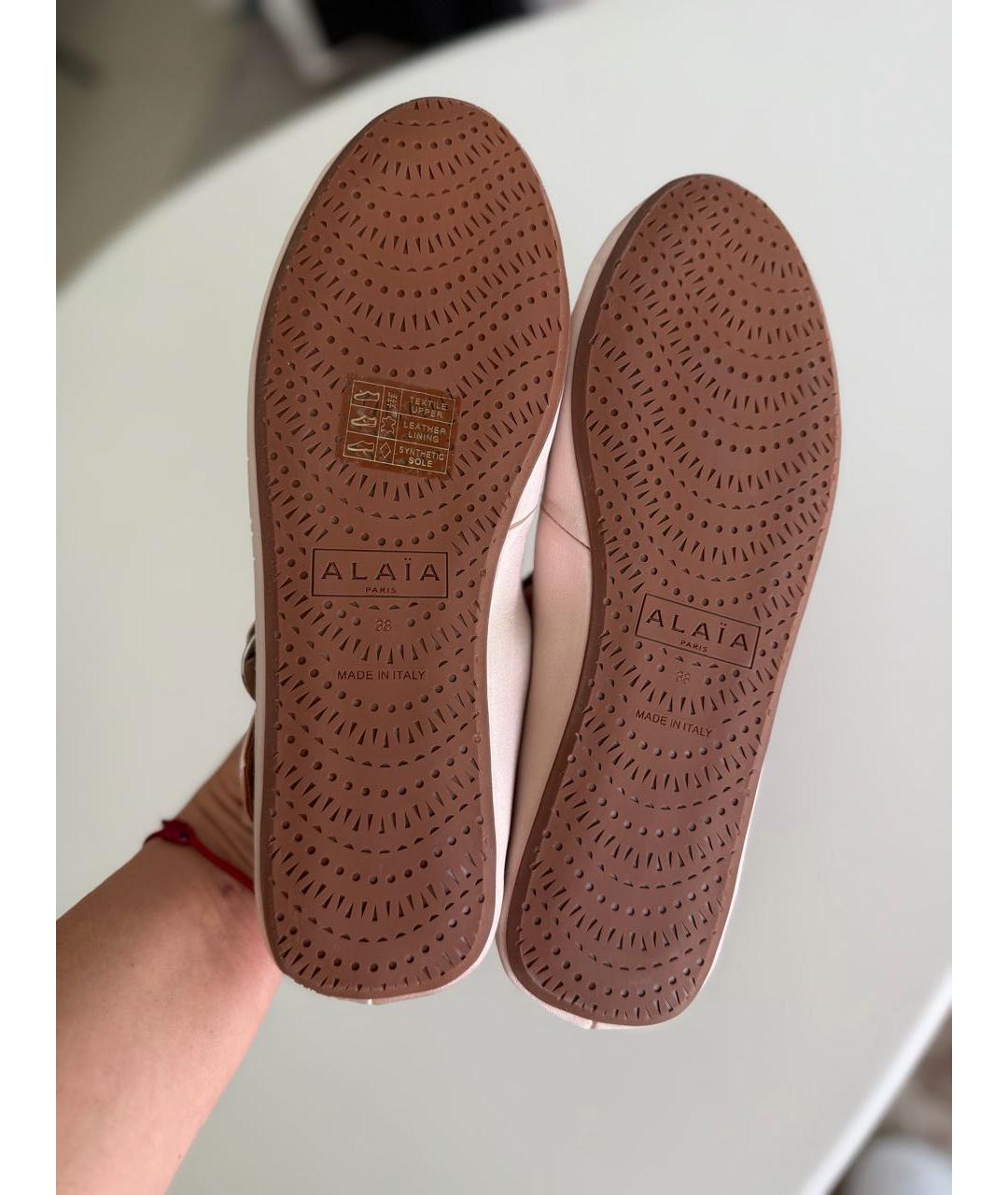 ALAIA Розовые текстильные балетки, фото 8