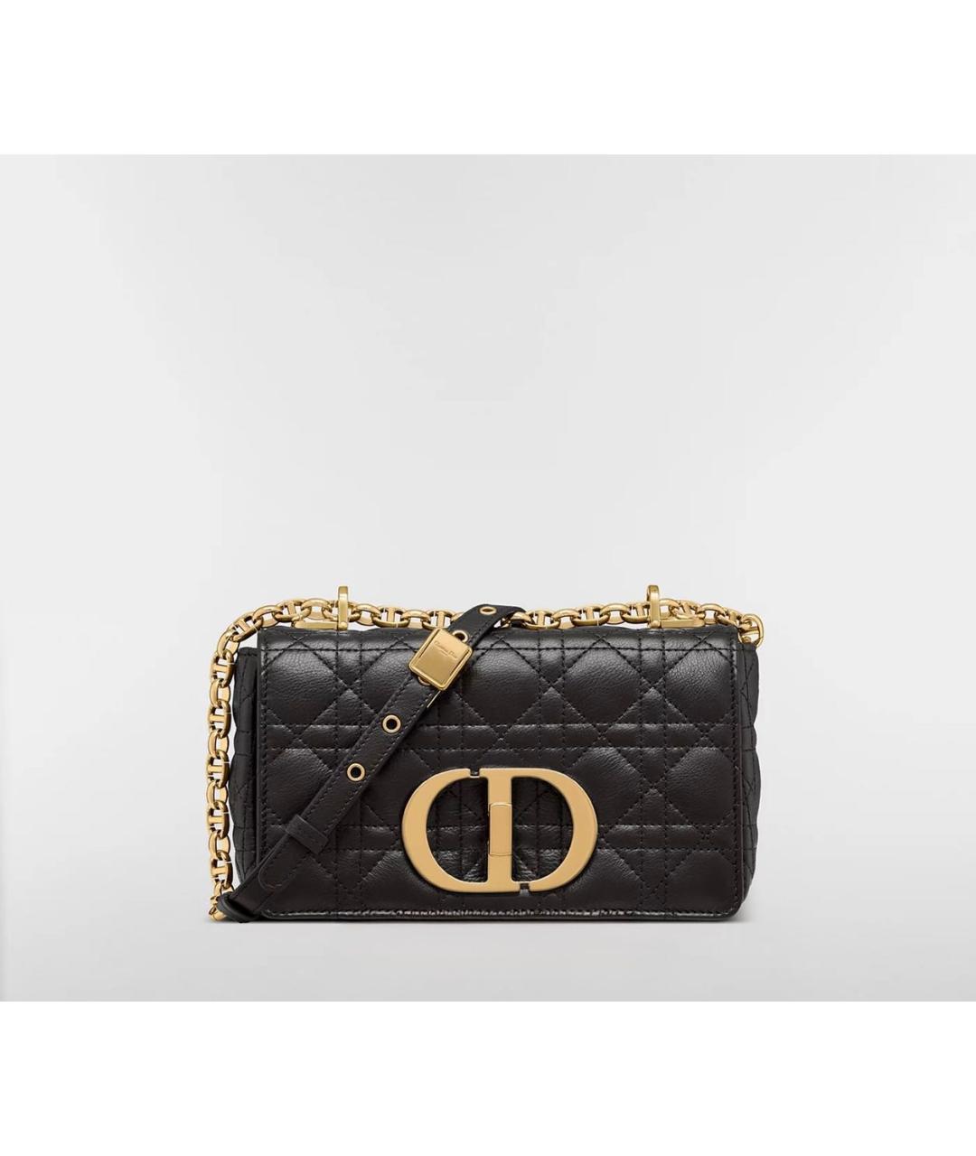 CHRISTIAN DIOR Черная кожаная сумка через плечо, фото 7