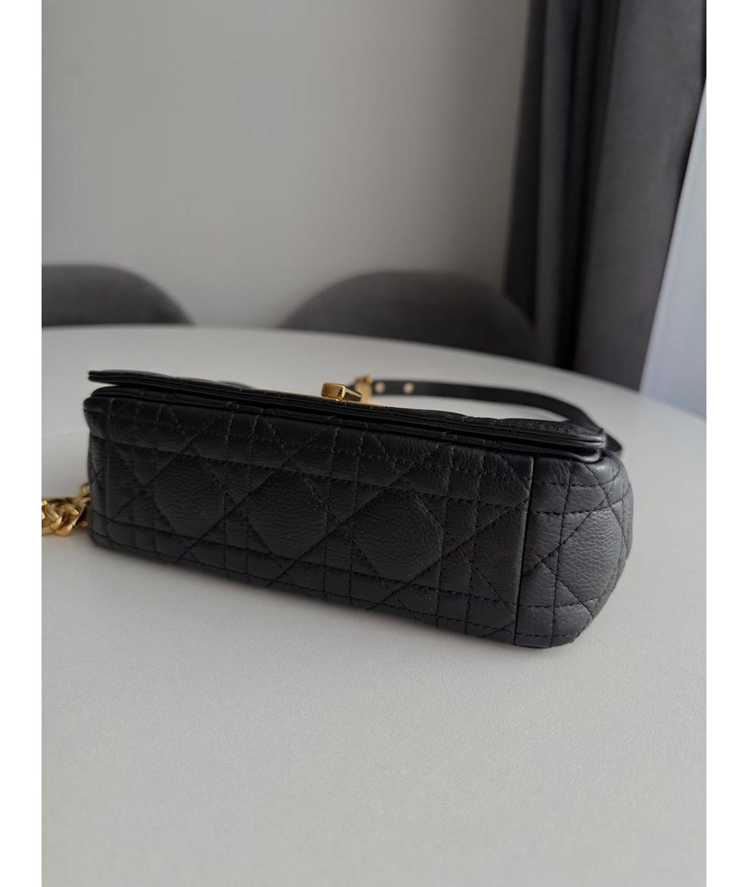 CHRISTIAN DIOR Черная кожаная сумка через плечо, фото 5