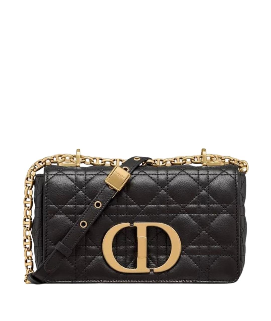 CHRISTIAN DIOR Черная кожаная сумка через плечо, фото 8