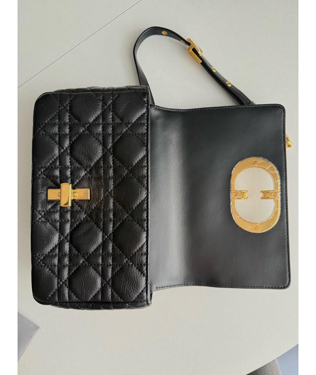 CHRISTIAN DIOR Черная кожаная сумка через плечо, фото 6