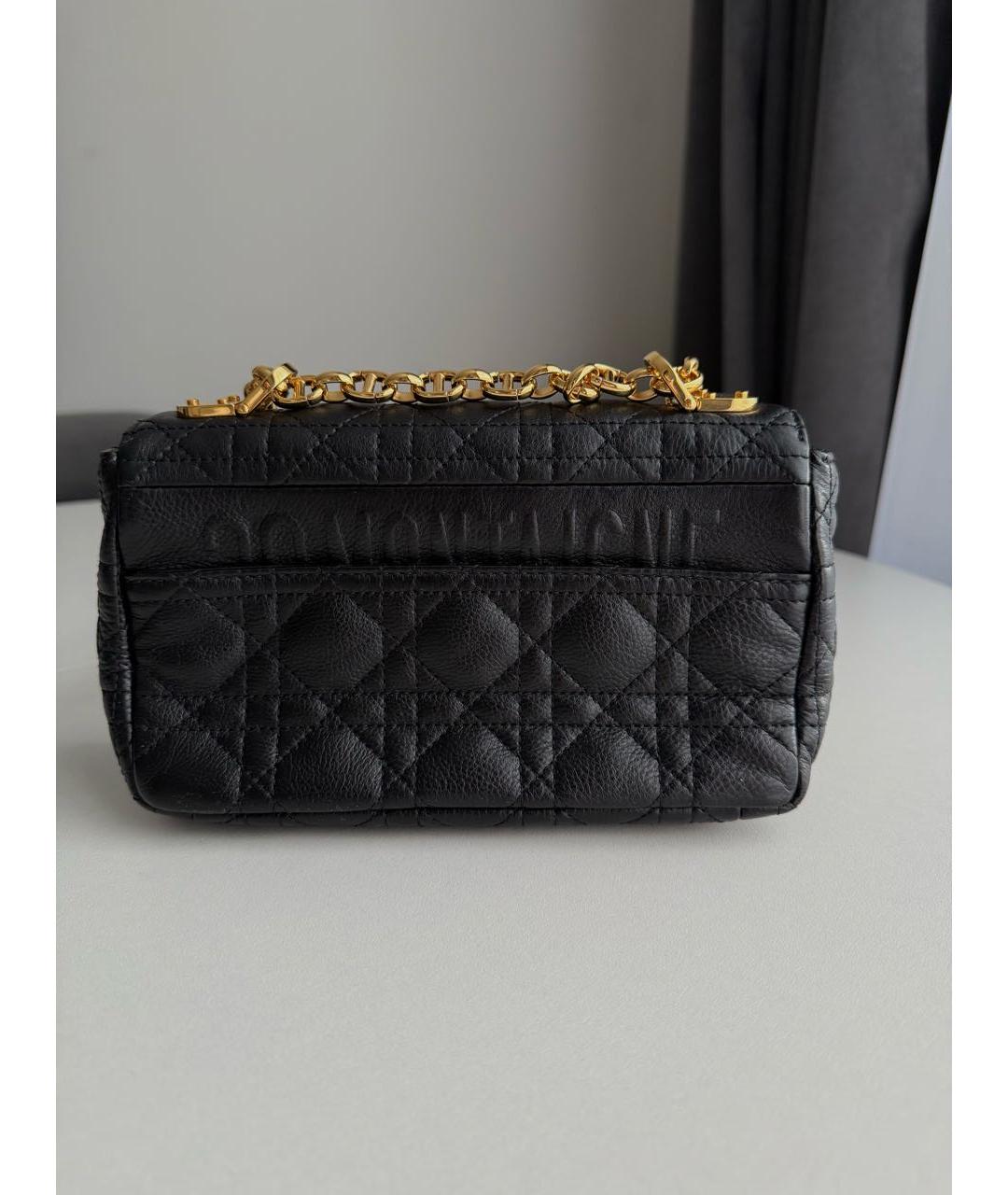 CHRISTIAN DIOR Черная кожаная сумка через плечо, фото 4