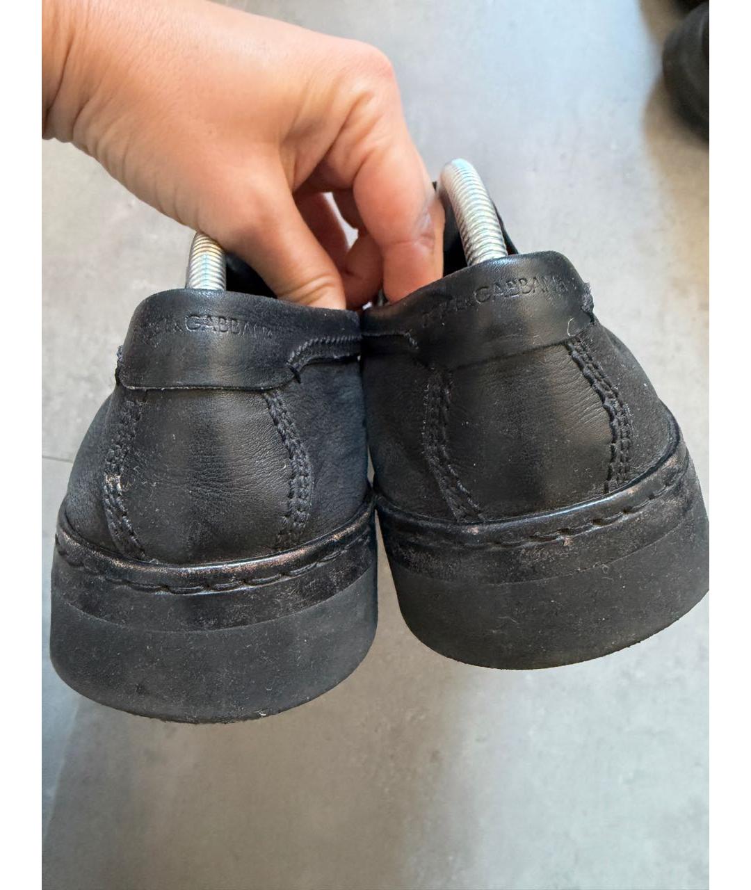 DOLCE&GABBANA Черные кожаные лоферы, фото 5