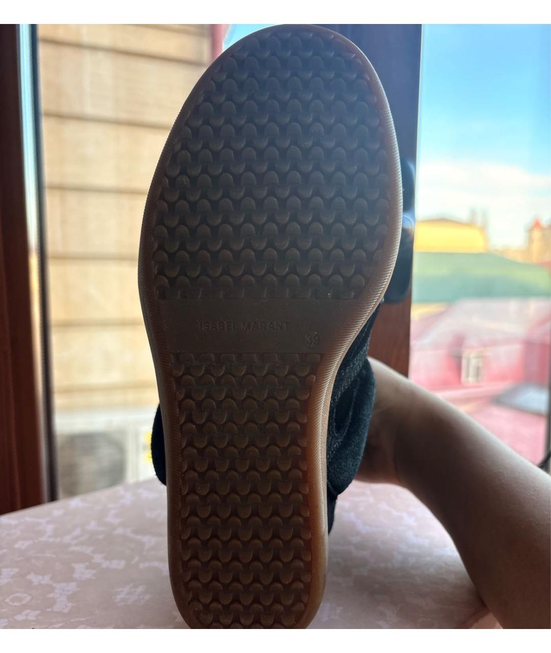 ISABEL MARANT Черные замшевые кроссовки, фото 4