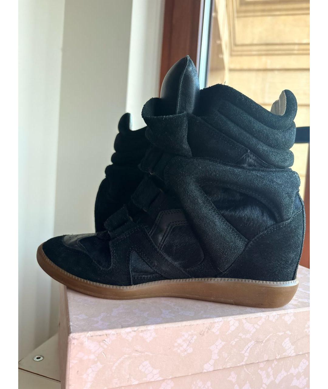 ISABEL MARANT Черные замшевые кроссовки, фото 3