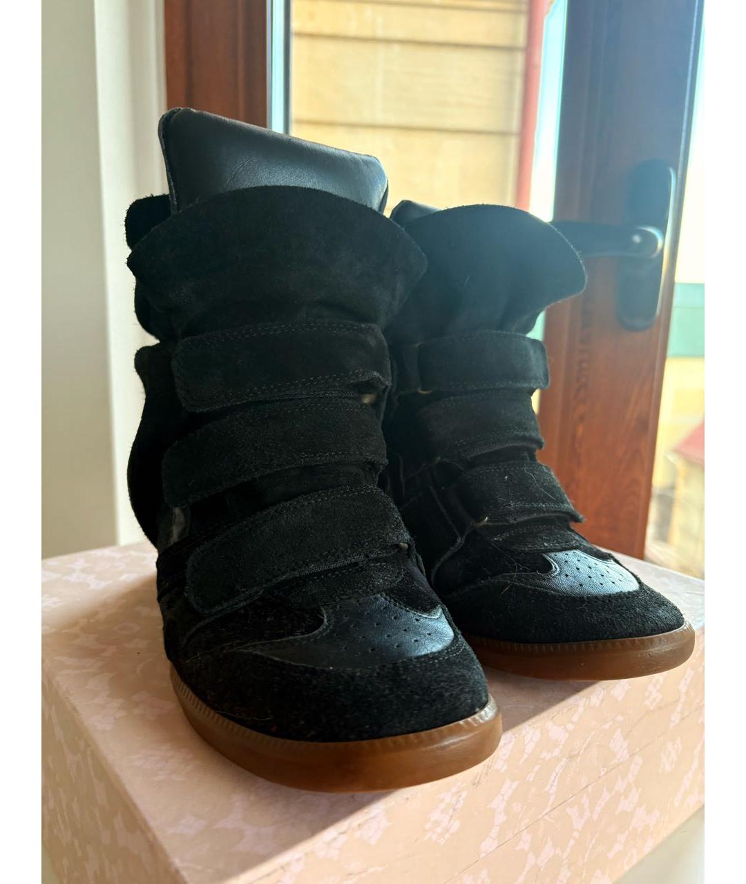 ISABEL MARANT Черные замшевые кроссовки, фото 2