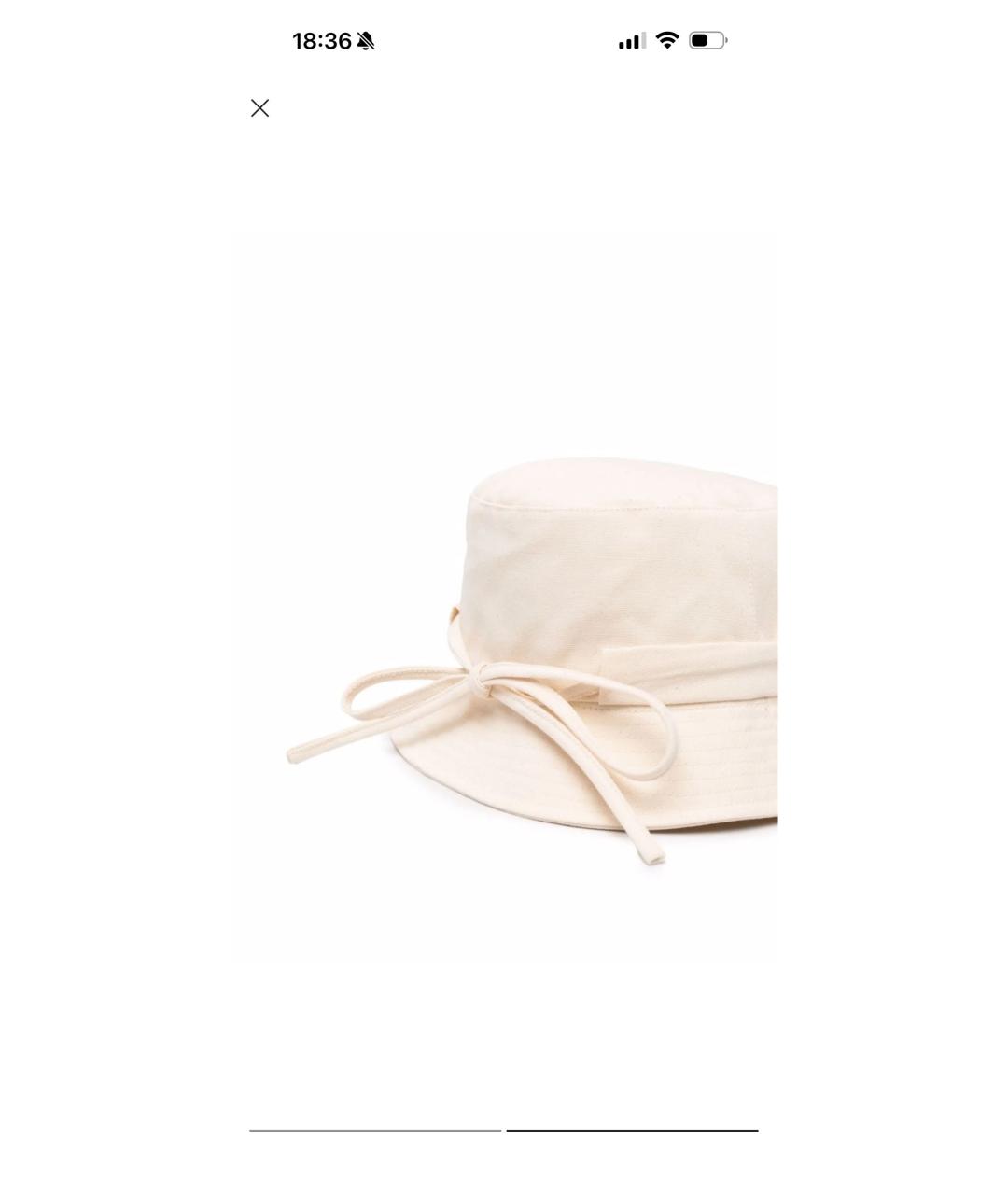 JACQUEMUS Бежевая хлопковая панама, фото 2