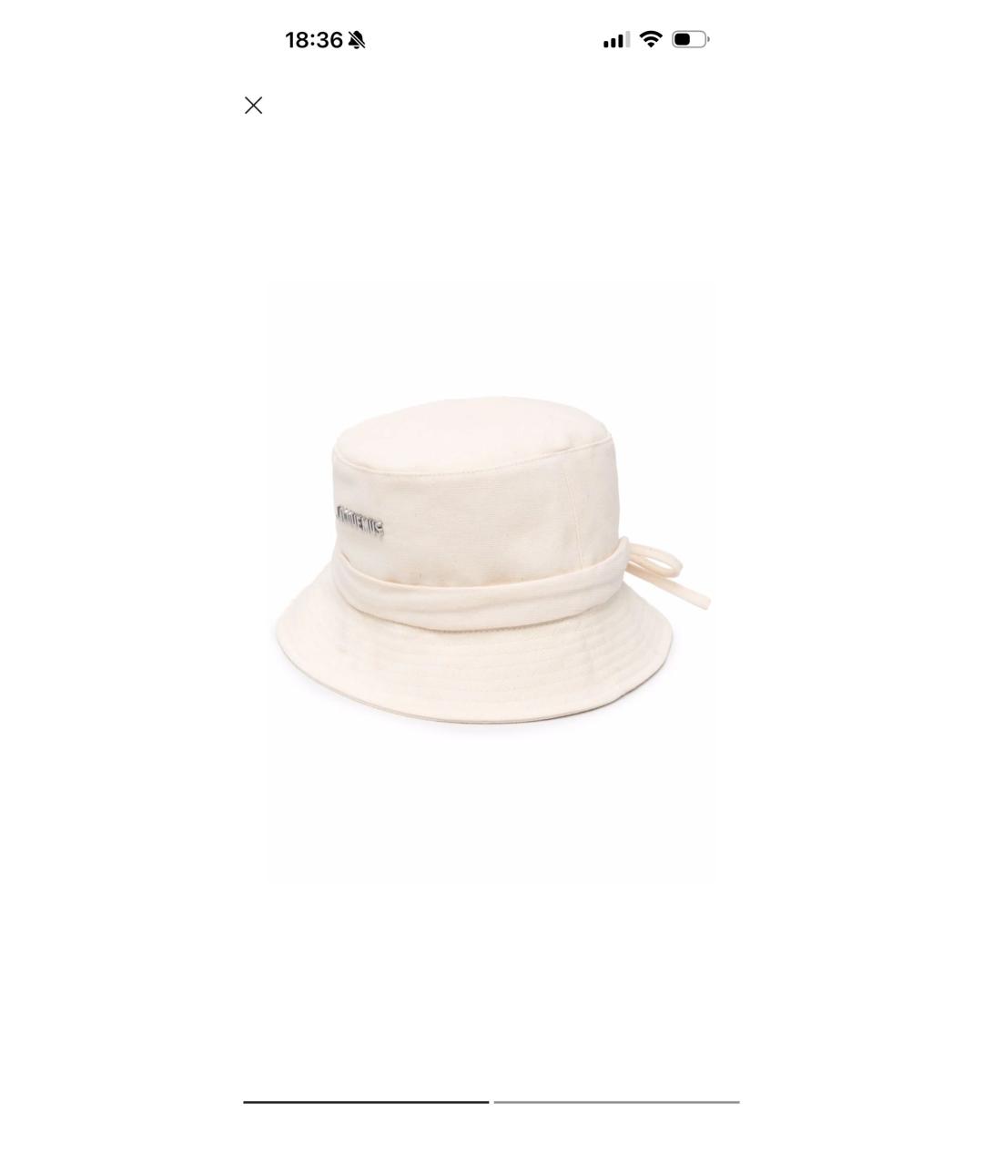 JACQUEMUS Бежевая хлопковая панама, фото 4