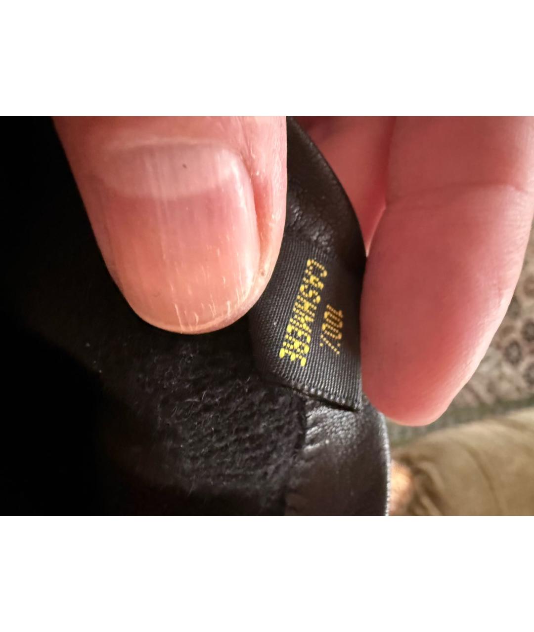 ZILLI Черные кожаные перчатки, фото 5