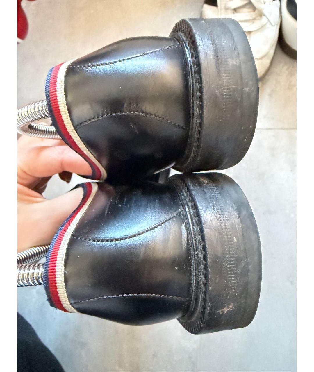 GUCCI Черные кожаные туфли, фото 4