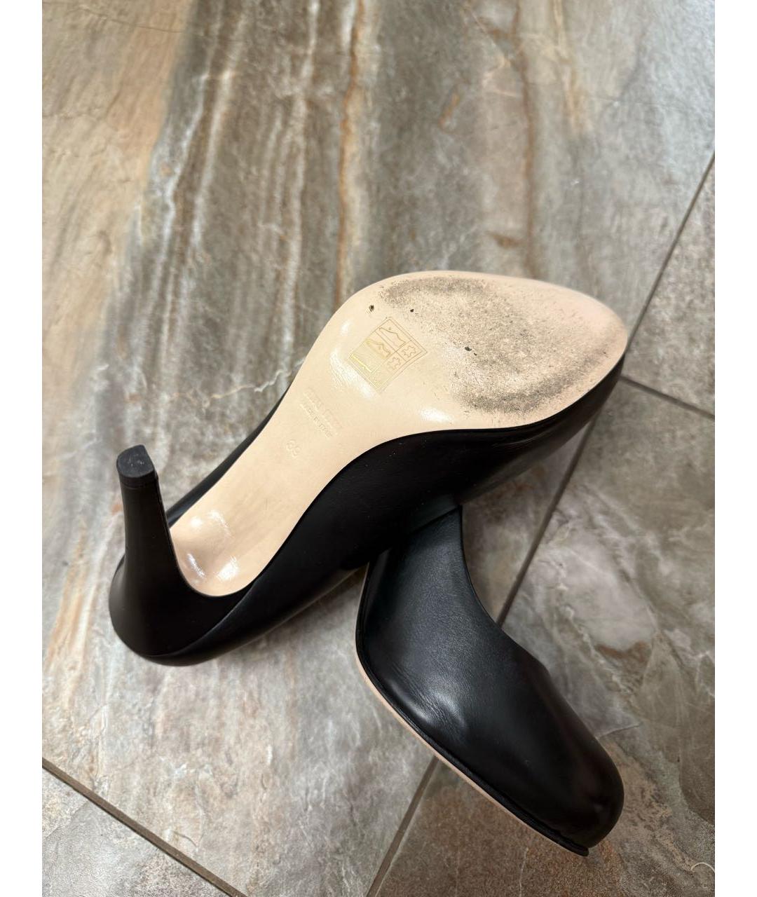 MIU MIU Черные кожаные туфли, фото 4