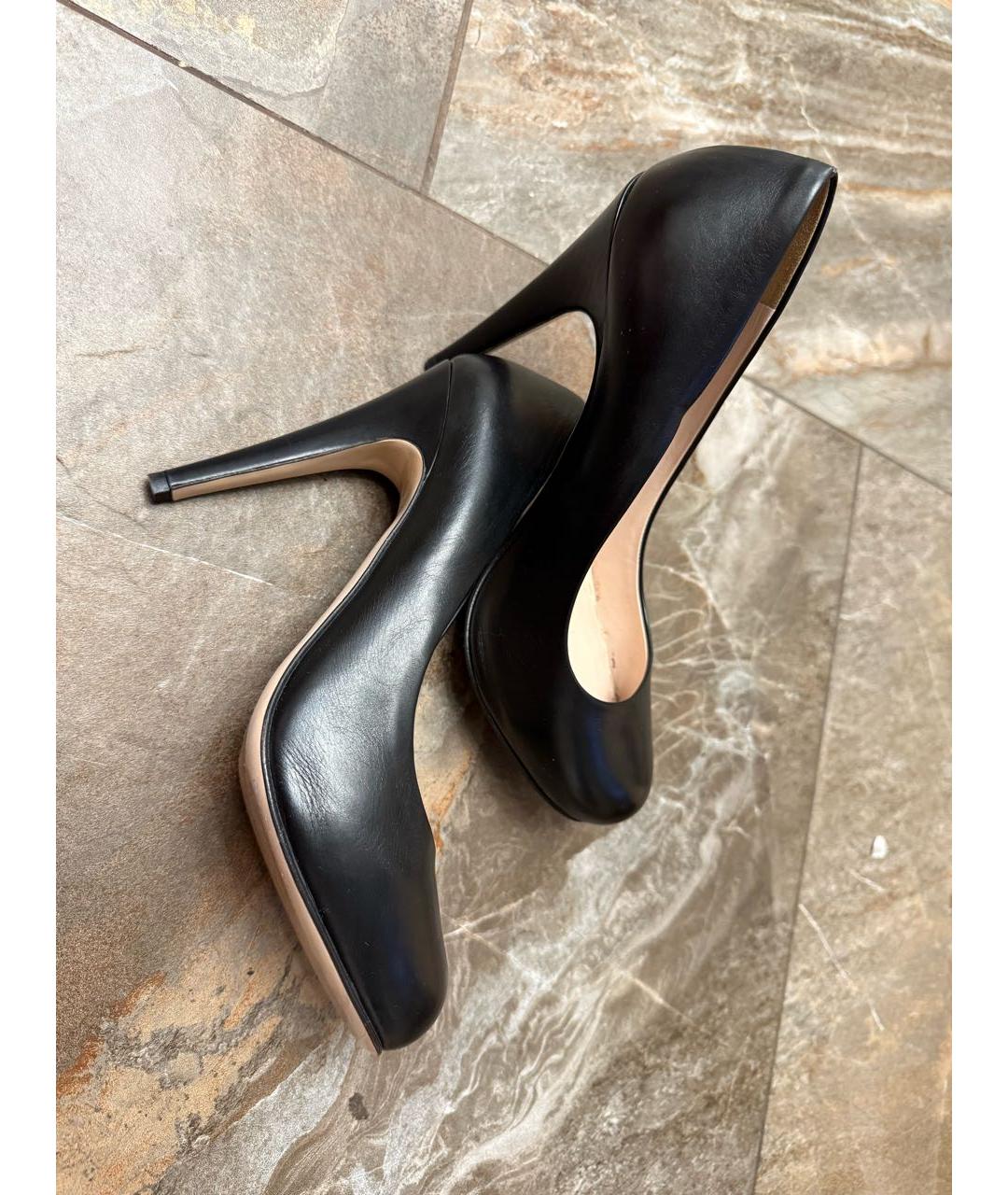 MIU MIU Черные кожаные туфли, фото 3