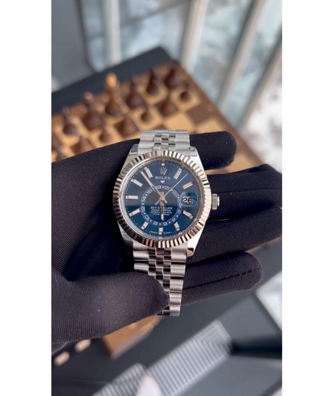 ROLEX Серебряные металлические часы, фото 4