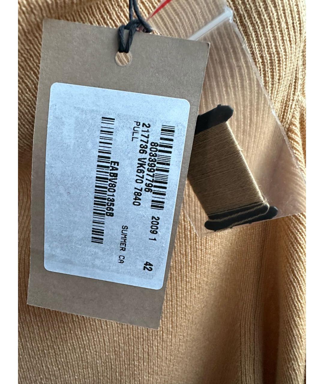 BOTTEGA VENETA Оранжевый кашемировый джемпер / свитер, фото 5