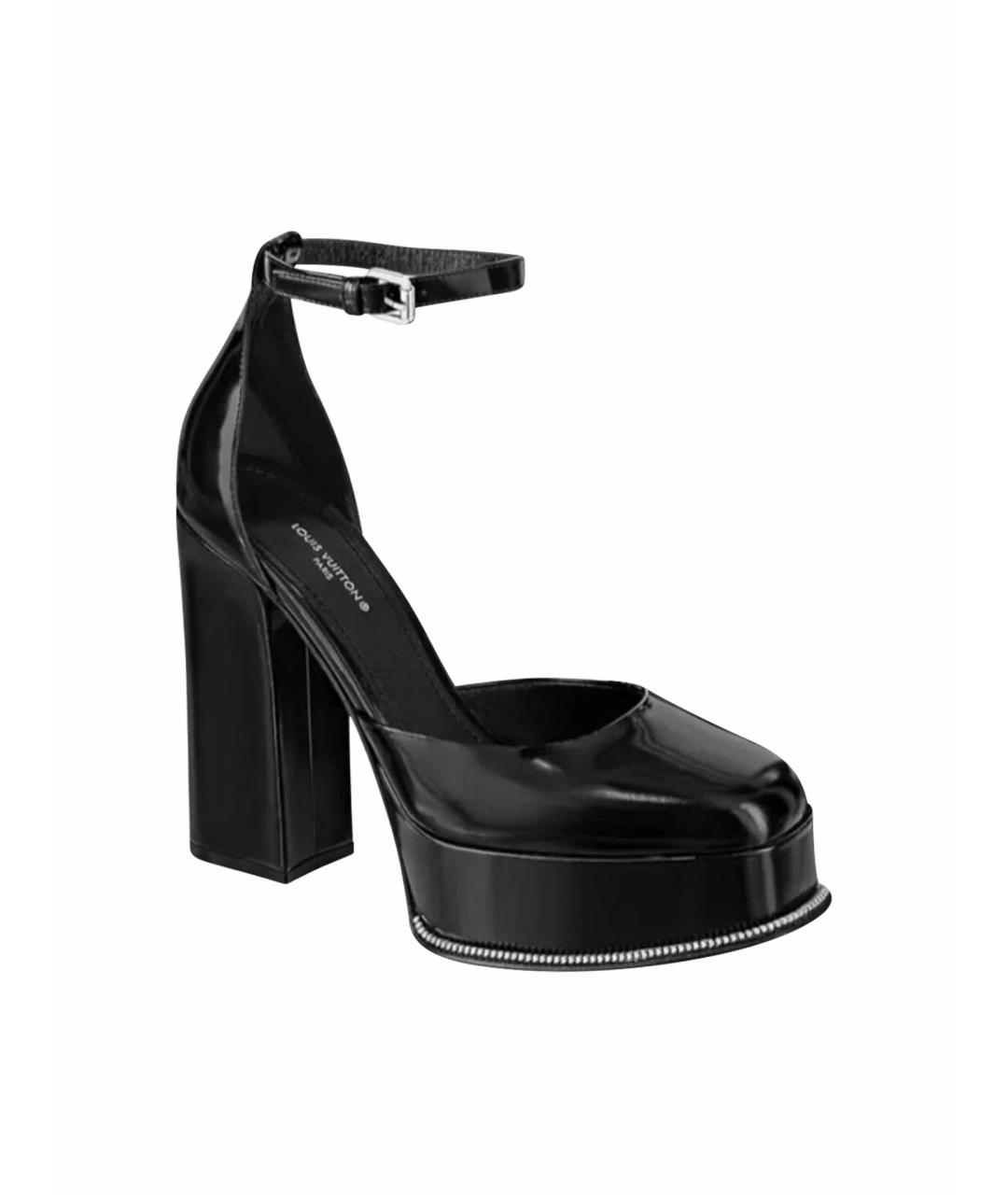 LOUIS VUITTON Черные туфли из лакированной кожи, фото 1