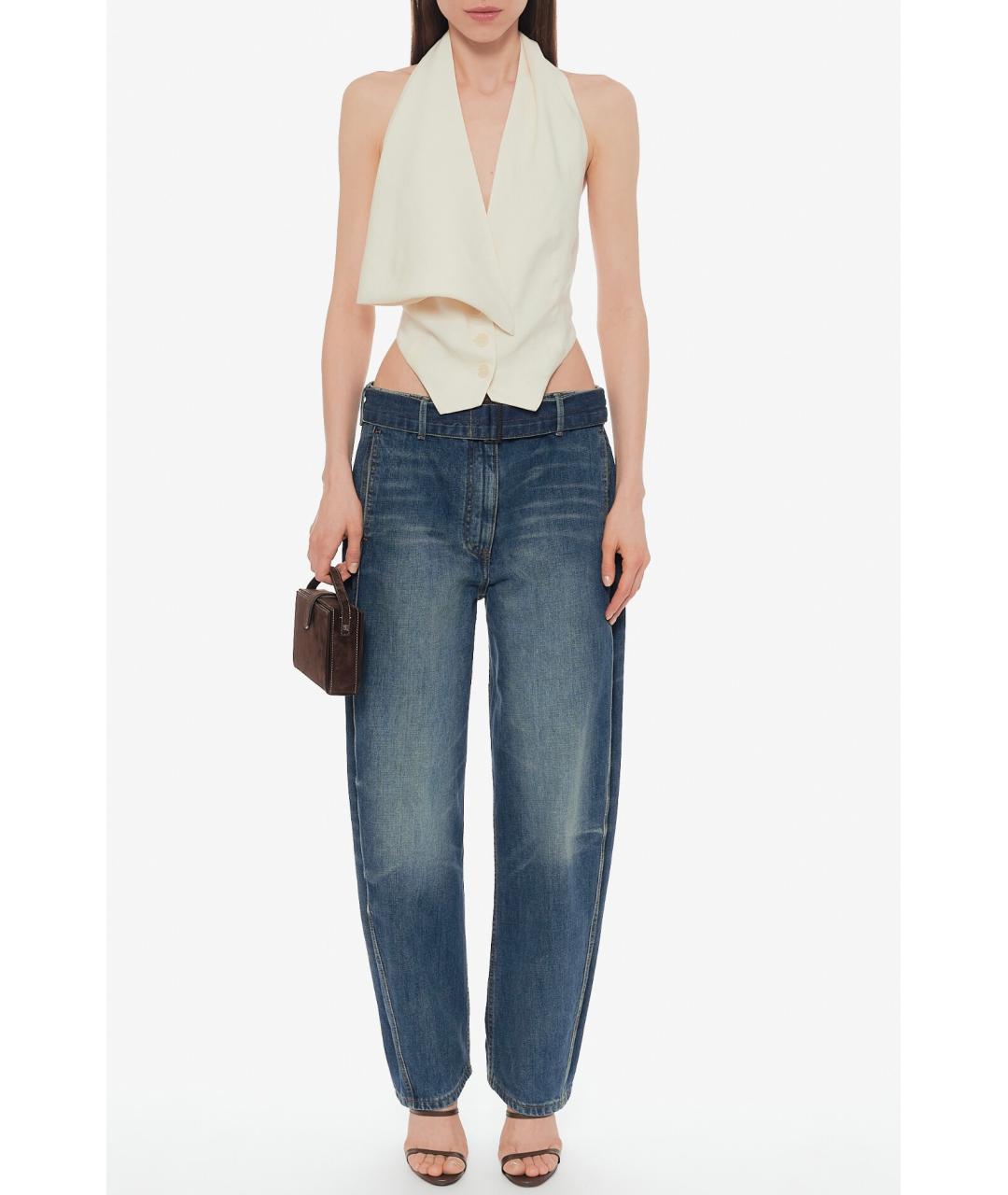 MAGDA BUTRYM Темно-синие хлопковые джинсы слим, фото 3