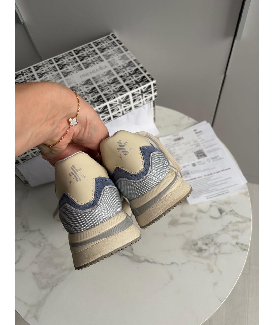 PREMIATA Голубые текстильные кроссовки, фото 3