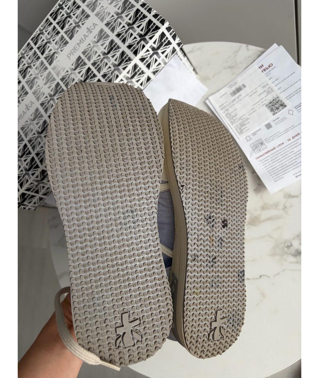 PREMIATA Голубые текстильные кроссовки, фото 5